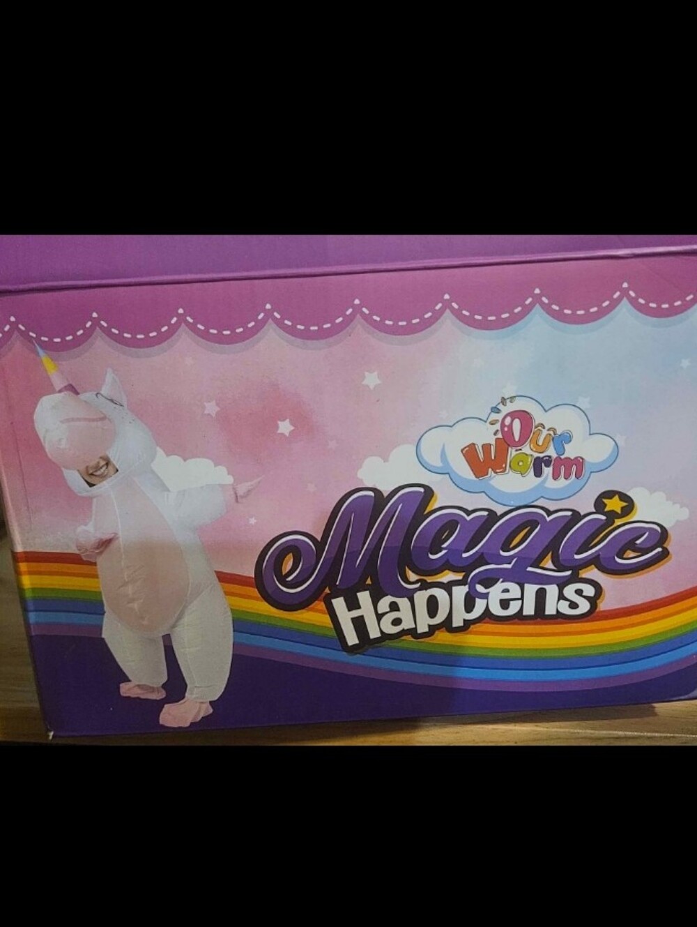 Magic Happens Inflatable Unicorn Costume - Pink